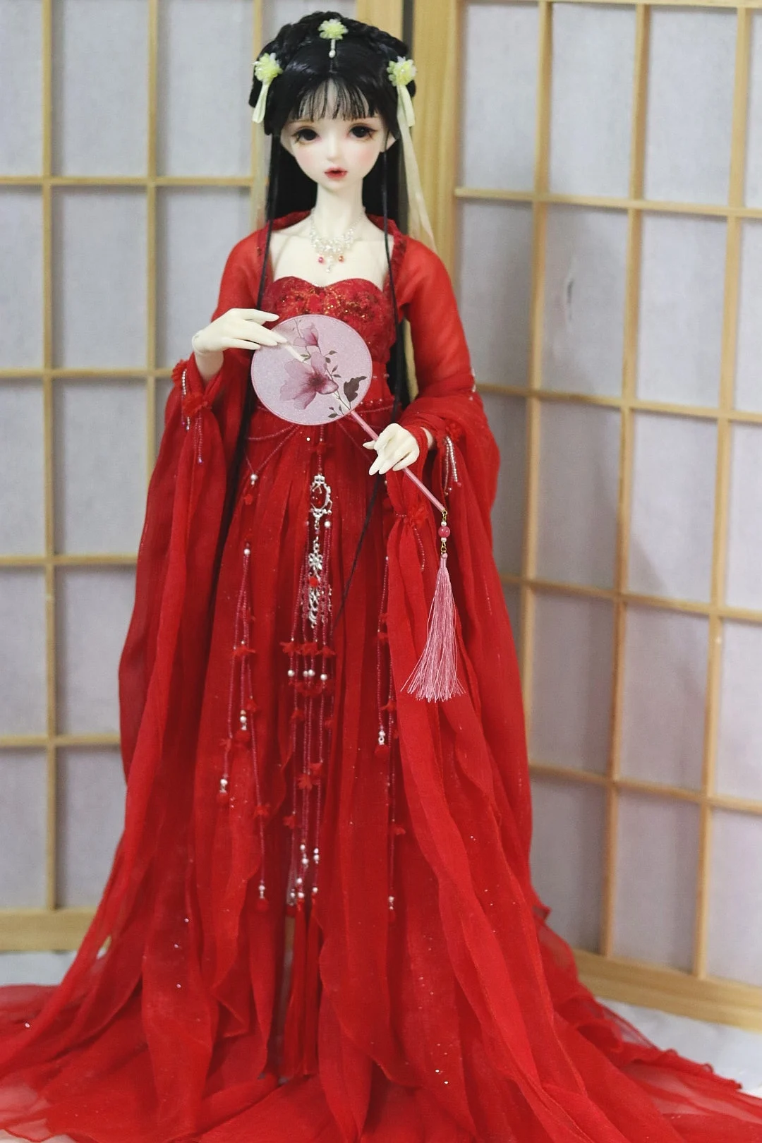 1/4 1/3 Scale BJD Clothes Ancient Costume Chinese Hanfu Fairy Dress Outfit For BJD/SD MSD SD13 Big Girl Doll Accessories A1272