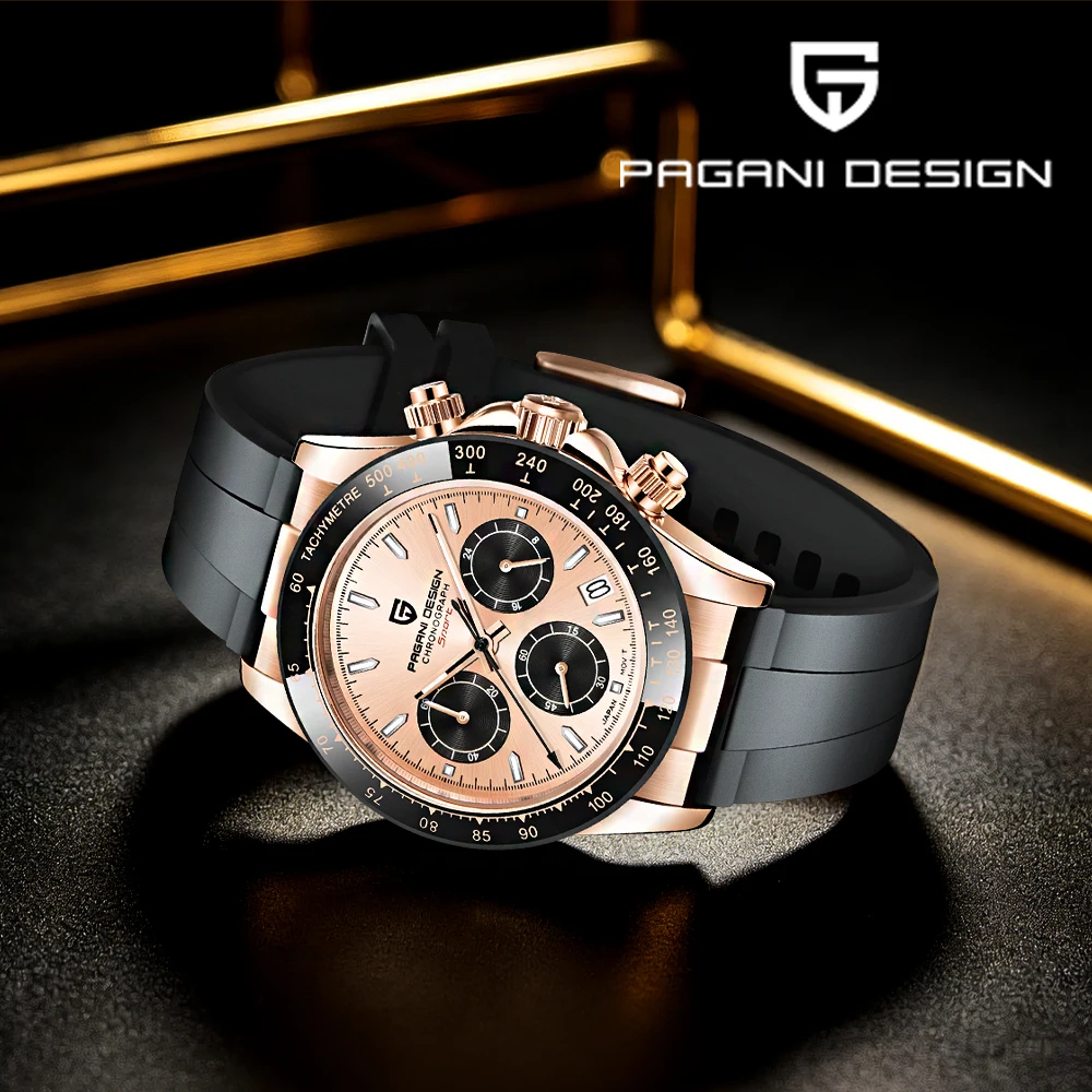 

2026Pagani design watches top fashion men's quartz watches luxury brand men's chronograph sapphire waterproof rubber watch reloj