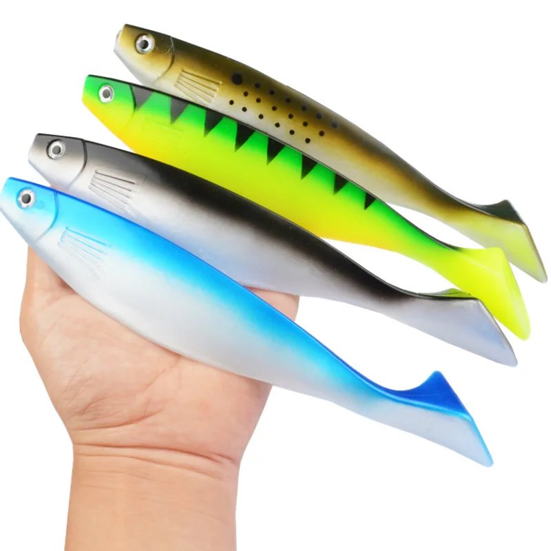 Super grande isca macia t-tail grande cavala mar pesca isca macia 23.5cm68 gramas isca de mar profundo peixe macio isca artificial
