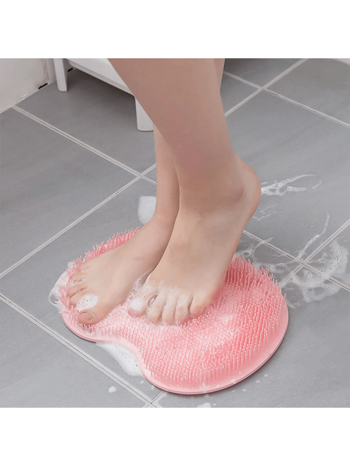 1pc Foot Scrubbing Pad Bathroom Bath Brush Multifunctional Scrubbing Foot Massage Pad Non-slip Foot Pad Silicone Bath Brush