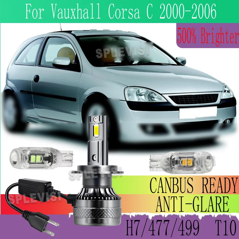 

Eliminates Flickering Mitigates Glare LED HEADLIGHT H7 High Low Beam For Vauxhall Corsa C 2000 2001 2002 2003 2004 2005 2006