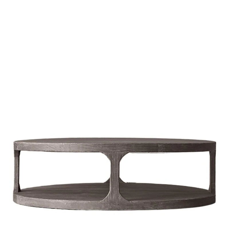 

Solid wood coffee table Italian villa tea table French country retro furniture American simple coffee table