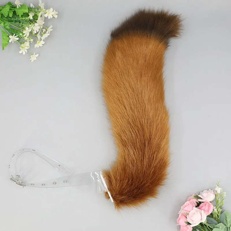 Women Cute Plush Fox Ear Headband Long Fluffy Fox Tail Adjustable Furry Wolf Tail Role Play Anime Performance Cosplay Costume