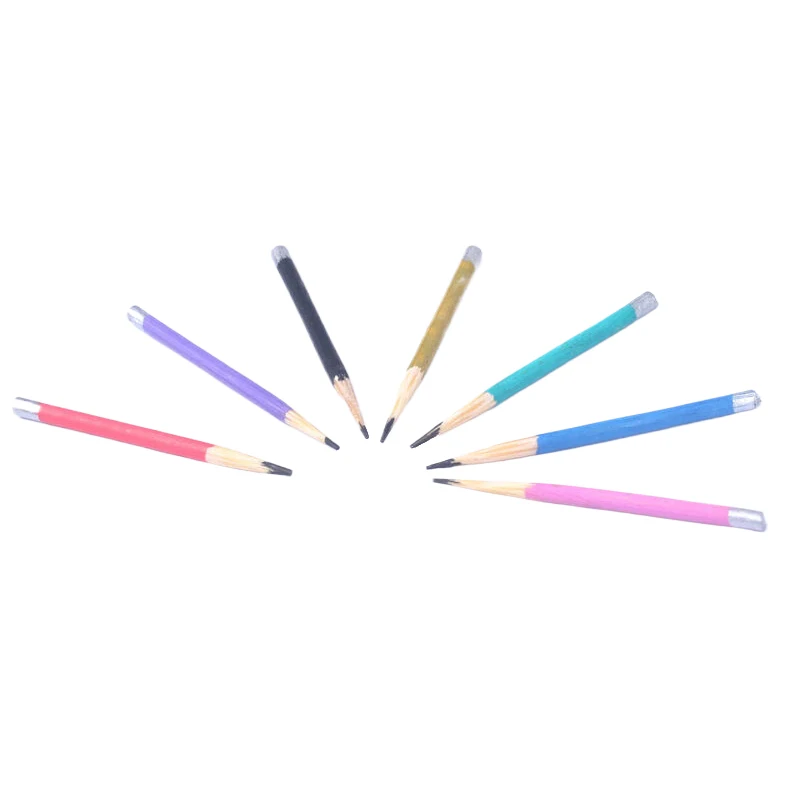 10 個ドールハウスミニチュアカラーペンミニ鉛筆学用品モデル子供ふり遊びおもちゃ家の装飾