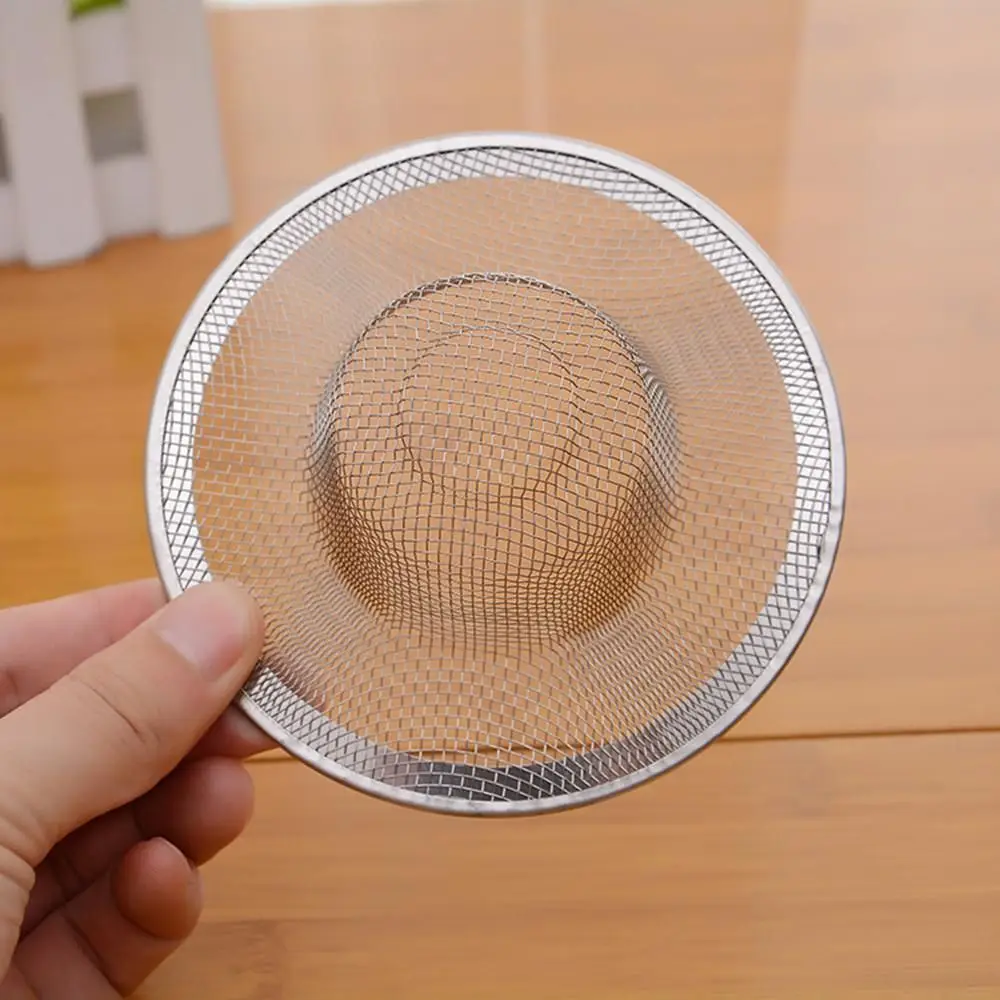 3/5pcs Stainless Steel Sink Strainer Round Shape Hair Clean Up Sewer Outfall Drain Filter Anti-blocking Waste Catcher