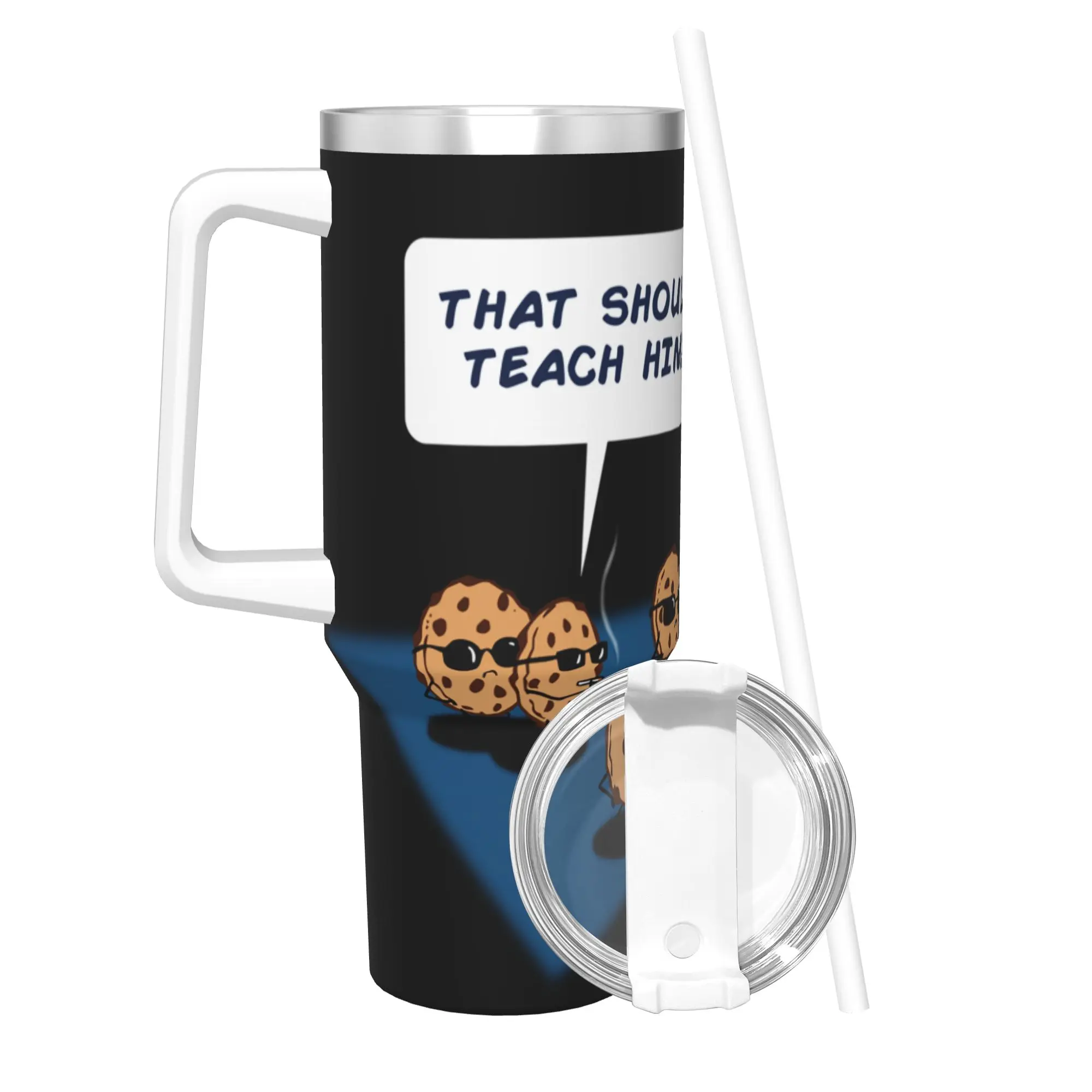 Stainless Steel Tumbler Cookie Monster Cookie Payback Thermal Cups  Keep Heat Cold Drink Mugs Cup Beach Water Bottle