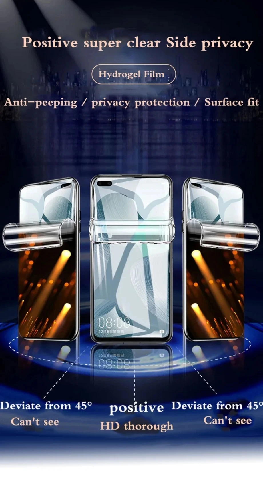 Anti Spy Privacy Hydrogel Film Screen Protector For Honor 100 Pro 90 GT X7b Magic6 Lite X50 Pro image 2