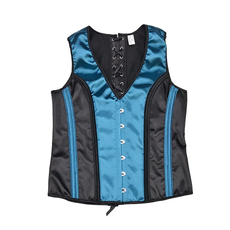 Mens Vest Corset Waist Trainer Body Shaper Wear Fitness Jacket Corsets Blusas Top Fajas Color Matching Shapewear Fashion Clothes image 3
