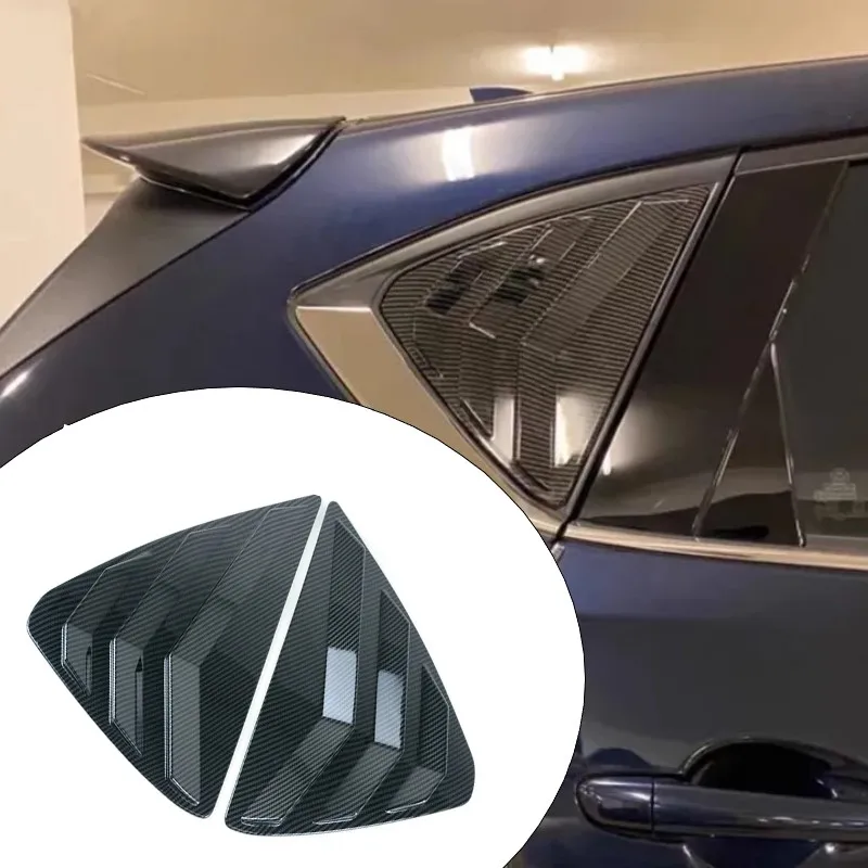 For Mazda Cx-5 Cx5 2017-2022 Car Rear Quarter Side Window Louver Vent Shutter Panel Cover Trim Decoration Exterior Accessories