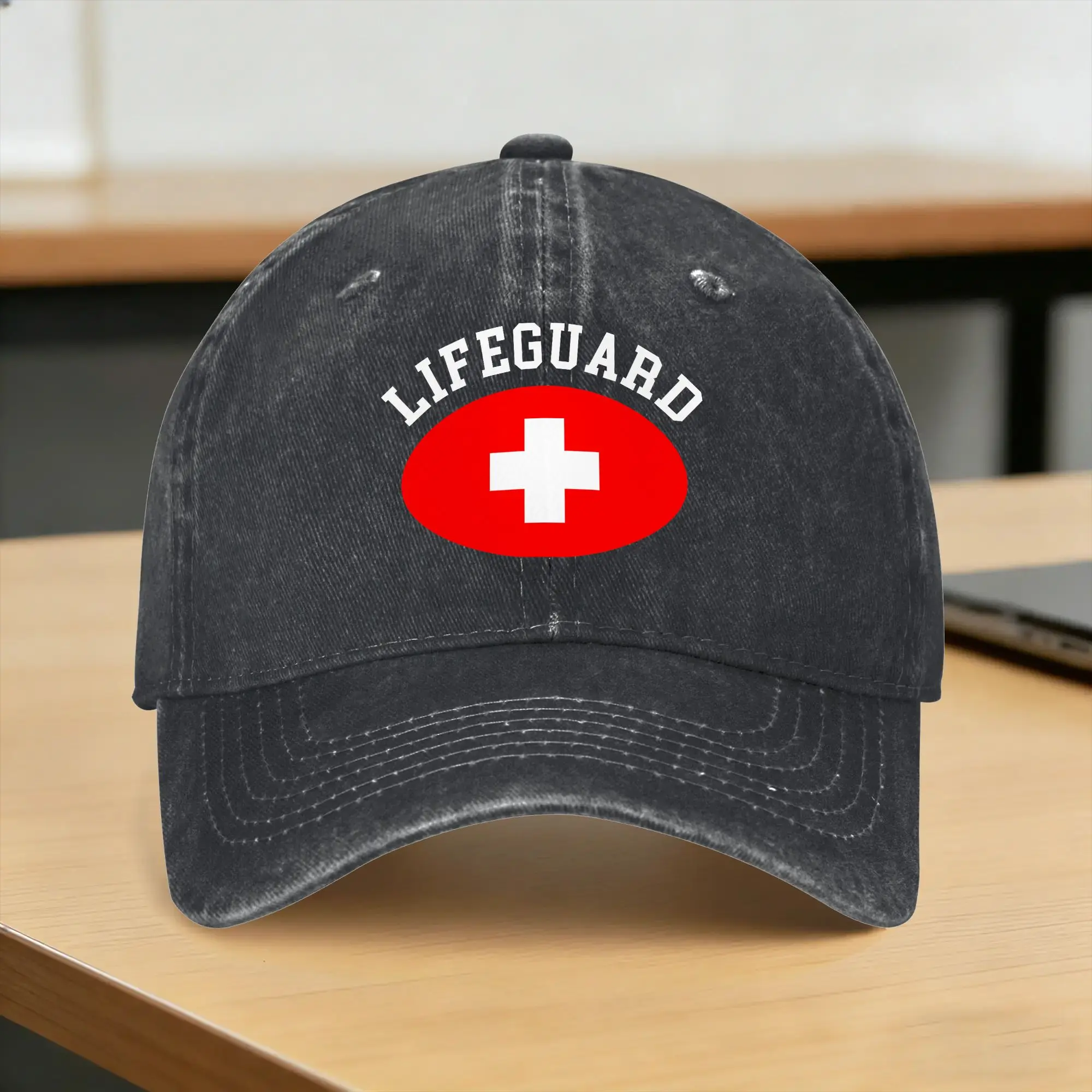 Funny Last Minute Halloween Lifeguard Costume  Sun Baseball Cap  Female Male Custom Logo Trucker Hat High Quality Baseball Caps