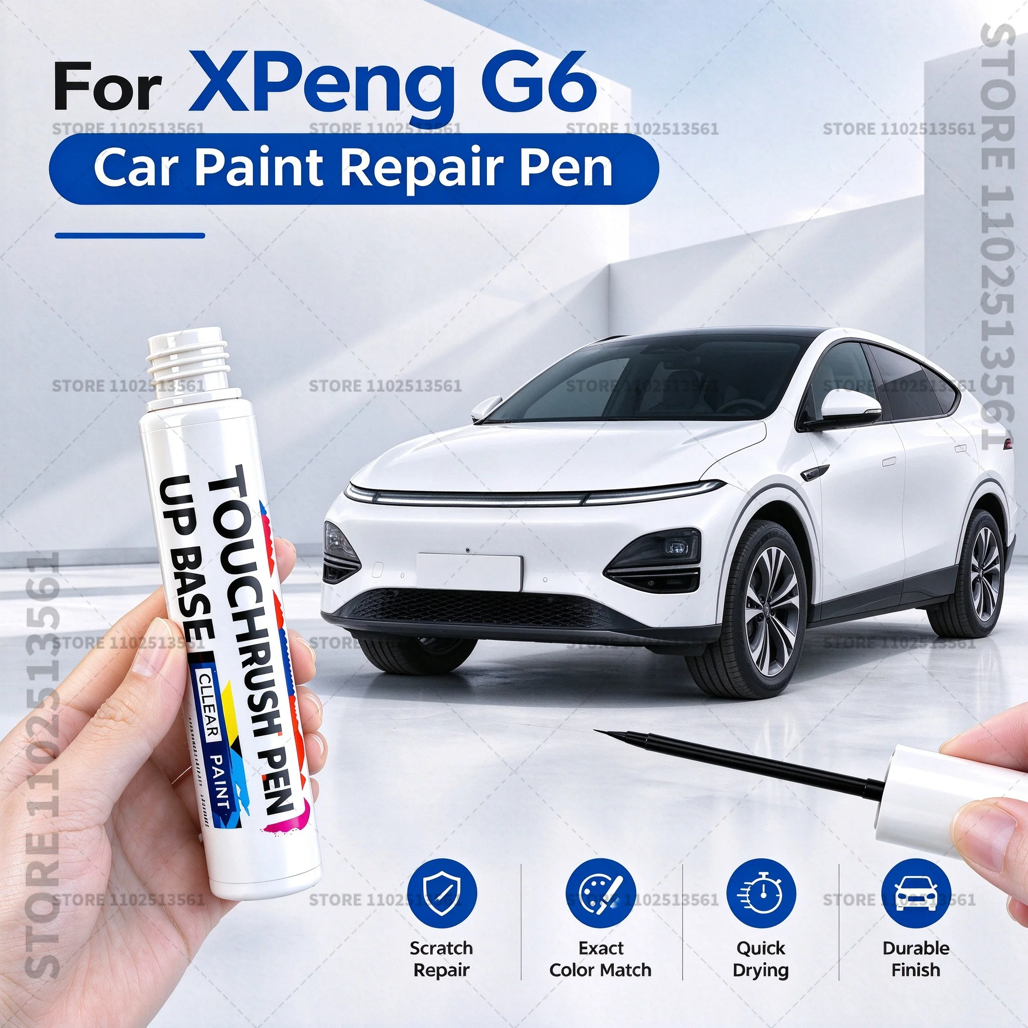 Car Scratch Remover Paint Pen Touch Up Marker for Auto Body Repair Door Bumper Fender Accessories For XPeng G6 White Black Blue