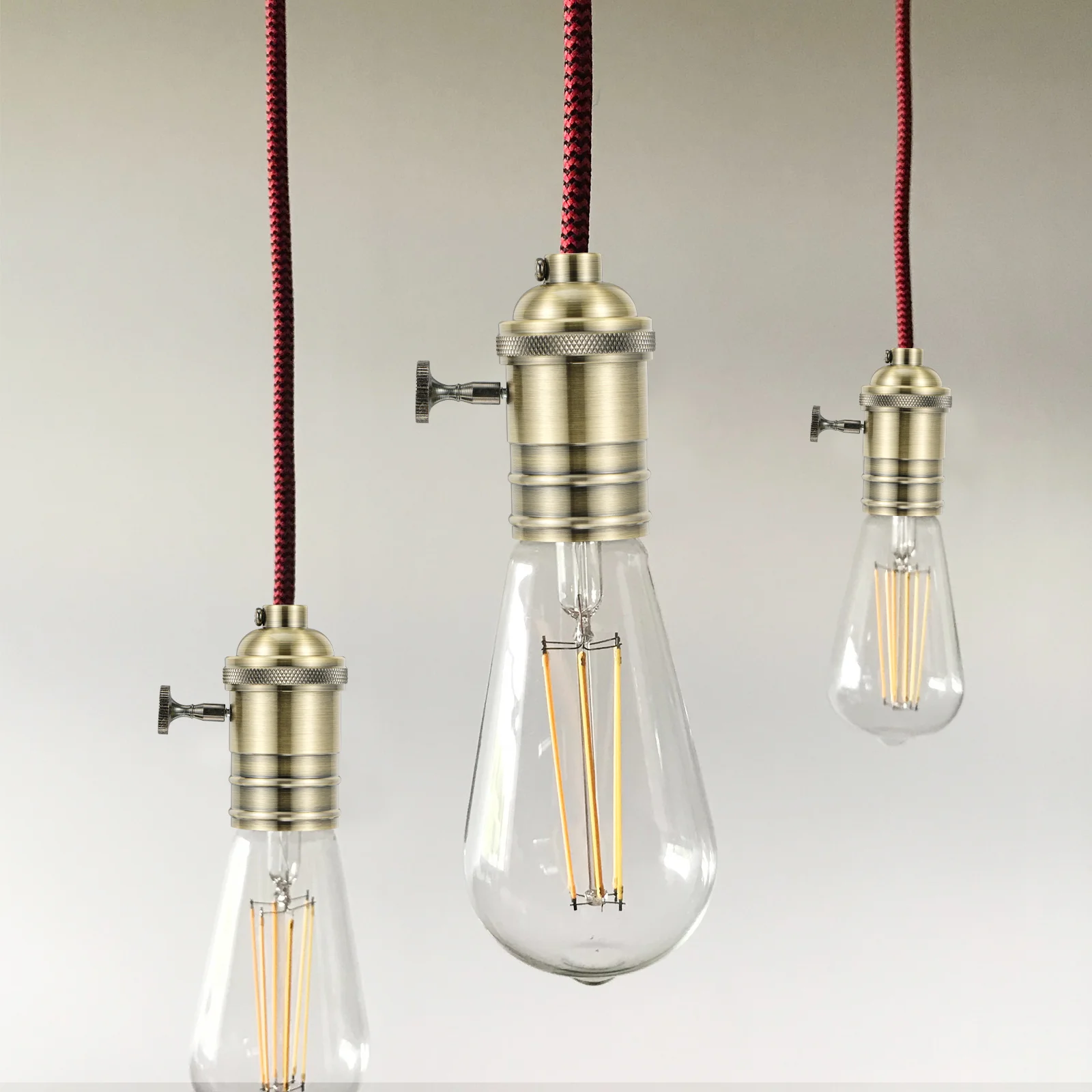 

E27 Винтажный цоколь для лампы в стиле ретро, литой под давлением держатель для светильника, легко собрать, для проводной открытой лампы, подвесной держатель лампы