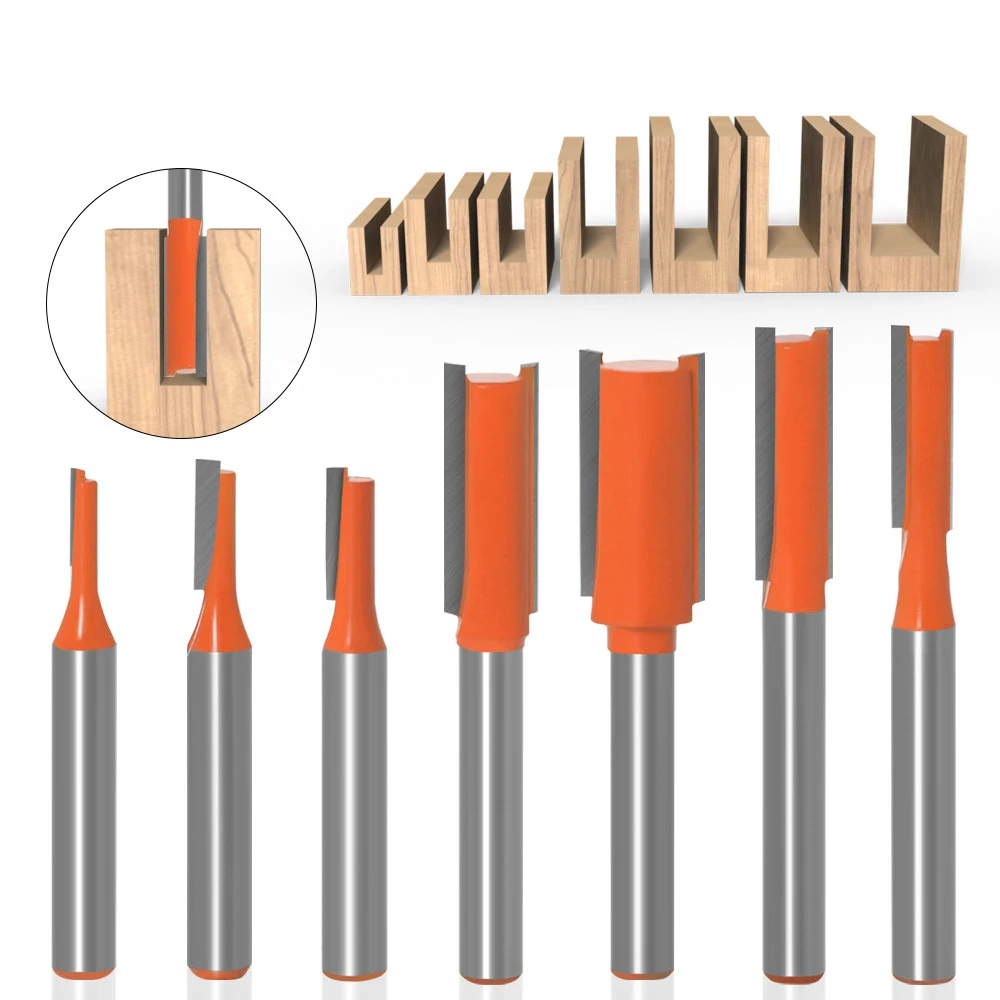VACK 6mm 1/4 zoll Schaft Lange Reinigung Bottom Router Bit Holz Trimmen Cutter CNC Holzbearbeitung Sauber Bits gerade Fräsen Werkzeuge – Detail 3