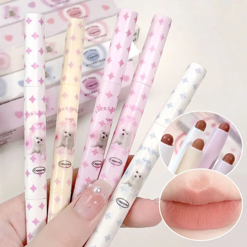 ดินสอเขียนขอบปากสองหัวสำหรับนักเรียนร่างรูปร่างริมฝีปากเปลือย