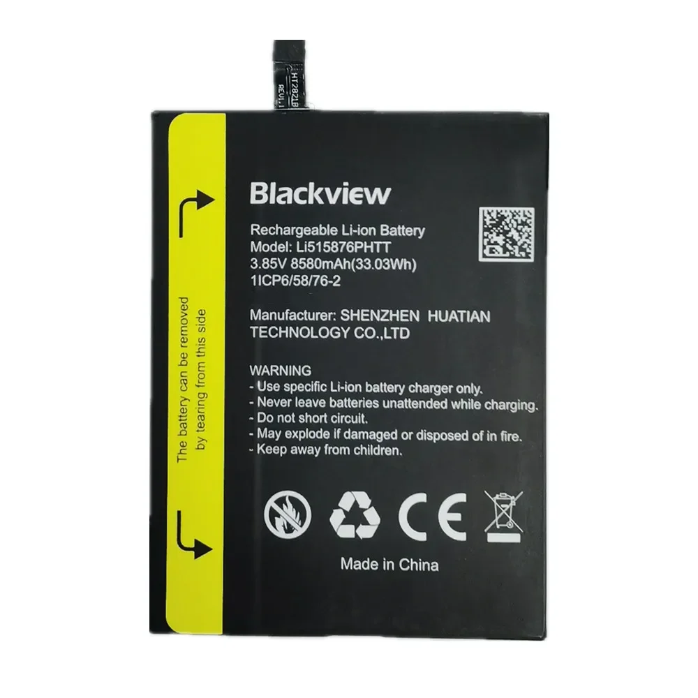 New Original Battery For Blackview BV6600 Pro BV6600E Mobile Phone Batteries 8580mAh