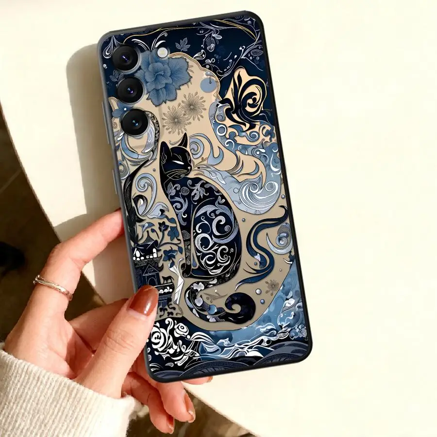 Capa de gato mágico para samsung galaxy, a57 a35 a24 a533 a55 a34 a25 a37 a16 a27 a56 a26 a52 a54 a36 a17 capa de telefone a12 a06 a15 a05