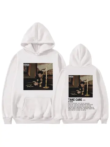 Rapper Drake Music Album Take Care Hoodie Men Woman Hip Hop Vintage Hoodie Oversized Casual Loose Male Sweatshirts Streetwear