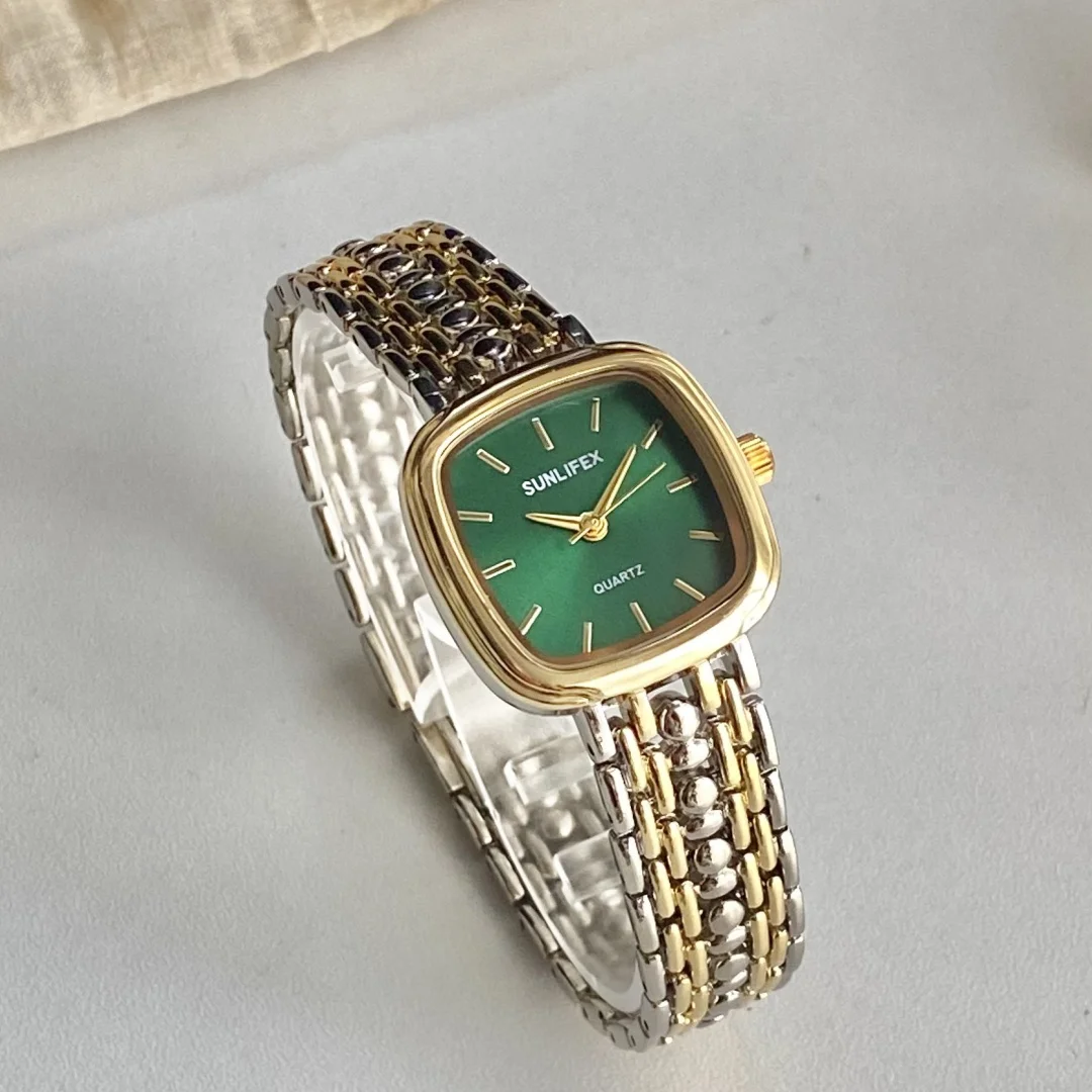Silver Gold Watches Women Elegant Small Square Dial Ladies Quartz Watch Simple Wristwatches Female Dress Clock zegarek damski
