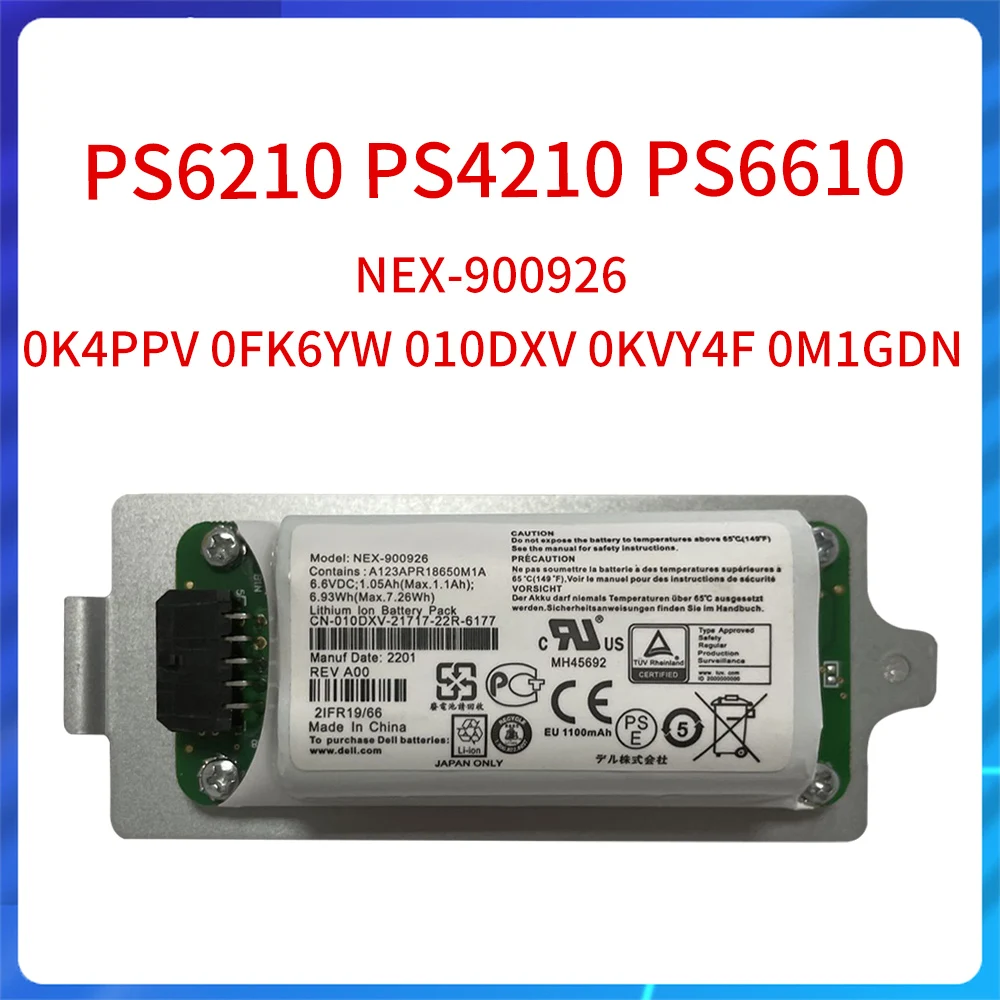 

NEW Original PS6210 PS4210 PS6610 Battery Pack NEX-900926 0K4PPV 0FK6YW 010DXV 0KVY4F 0M1GDN Battery 6.6VDC 1.05Ah 6.93Wh