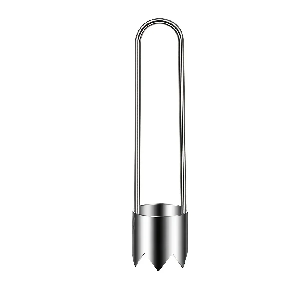 1pc Stainless Steel Fruit & Vegetable Corer Red Bell Pepper Seed Remover Universal Kitchen Gadget for Apple Pear Tomato Pepper view 5