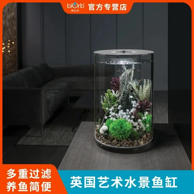 30l Acrylic Ecological Fish Tank Mini Home Office Landscaping Creative