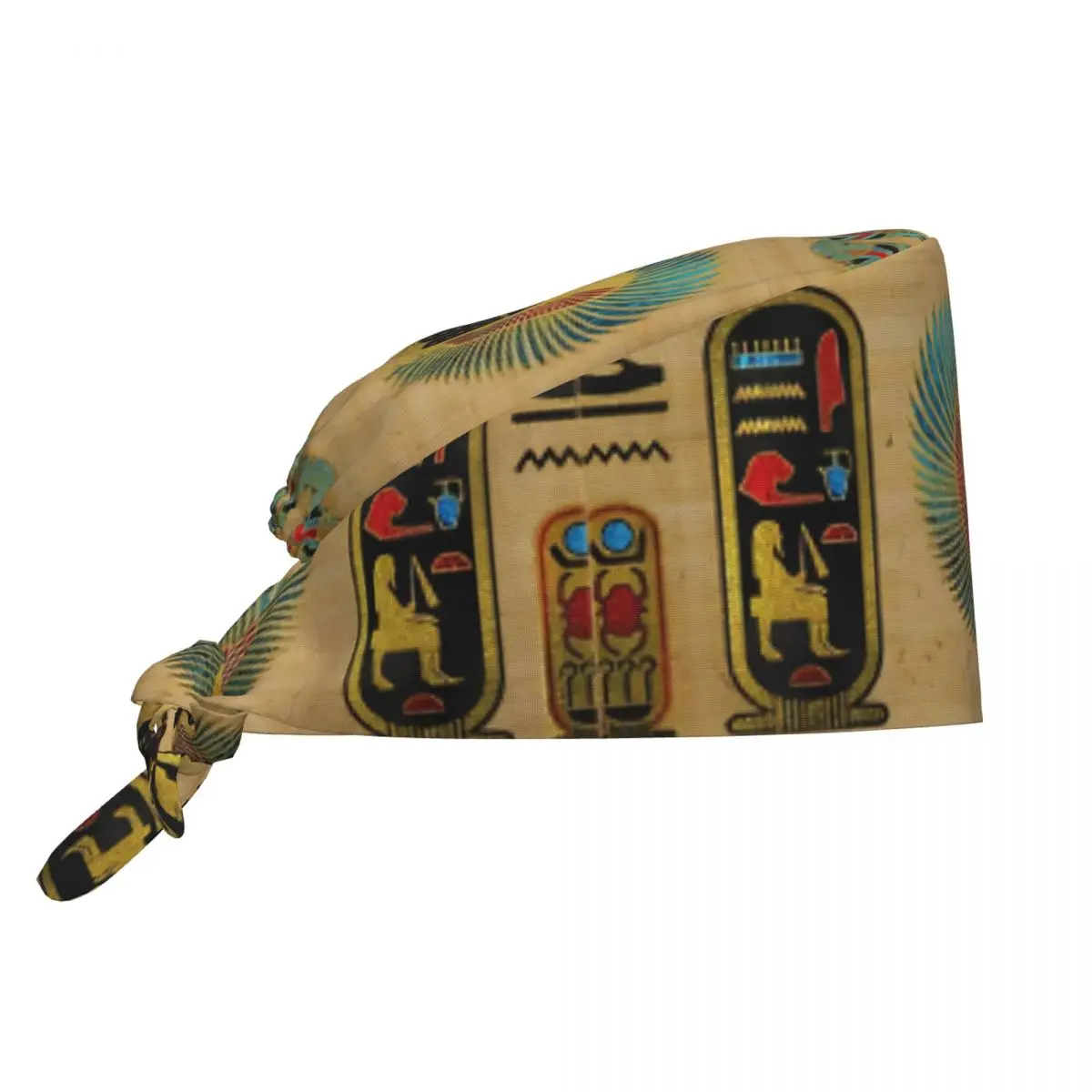Working Caps For Unisex Egyptian Scarab Beetle On Papyrus  Nurse Hat Comfortable Work Scrubs Hat  Bandage Tie Back Medical Hat