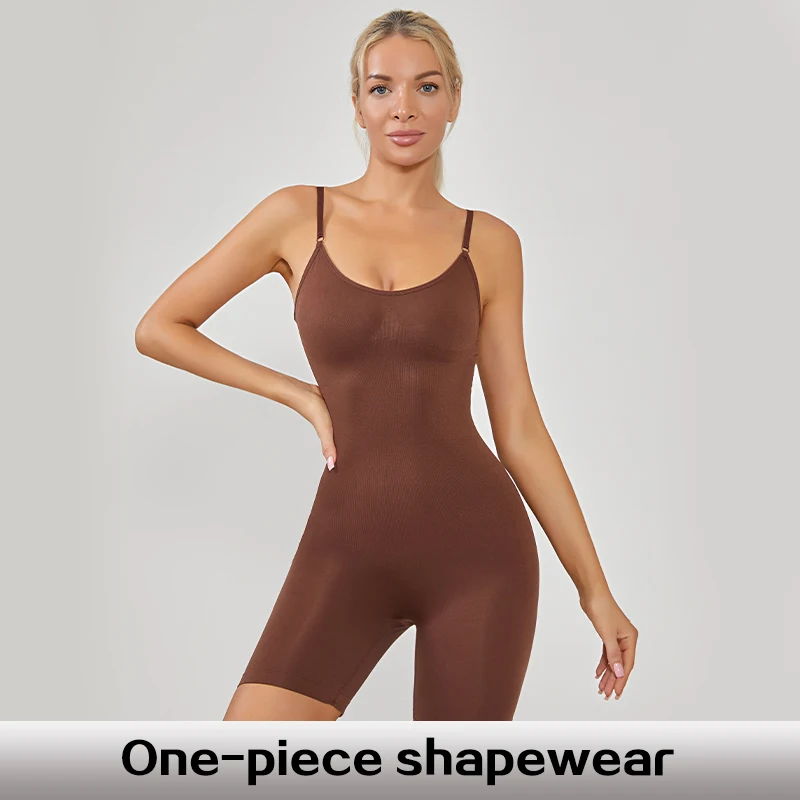 

Women's One-Piece Abdominal Control Full Body Shapewear Hip Lifting Pants Training Adjustable Shoulder Straps Shapewear Pants