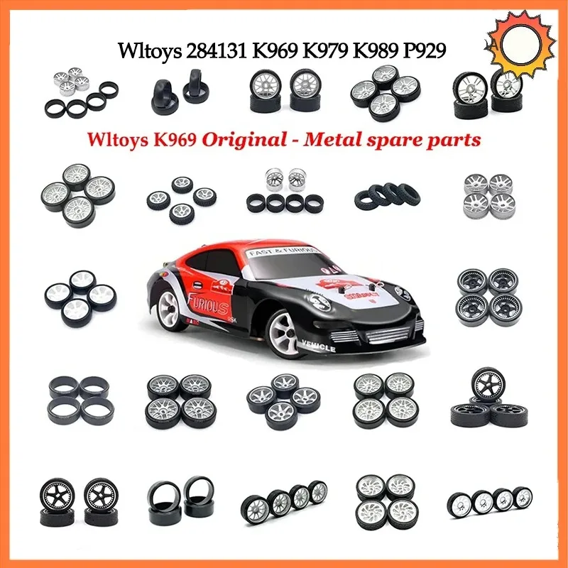 Wltoys 1/28 284131 K969 K979 K989 K999 P929 P939 4pcs 26mm Tire Tyres Wheel RC Car Upgrade Parts Accessories  Car Accessories