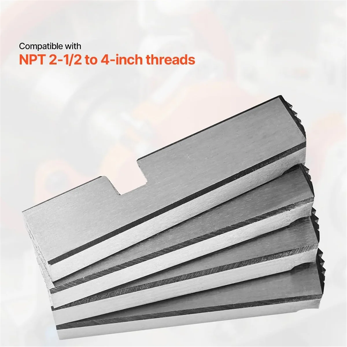 

A002 Threading Machine Dies, 2-1/2in to 4in NPT Pipe Dies,Right-Handed HSS Pipe Threading Dies,Fit Pipe Threading Machines