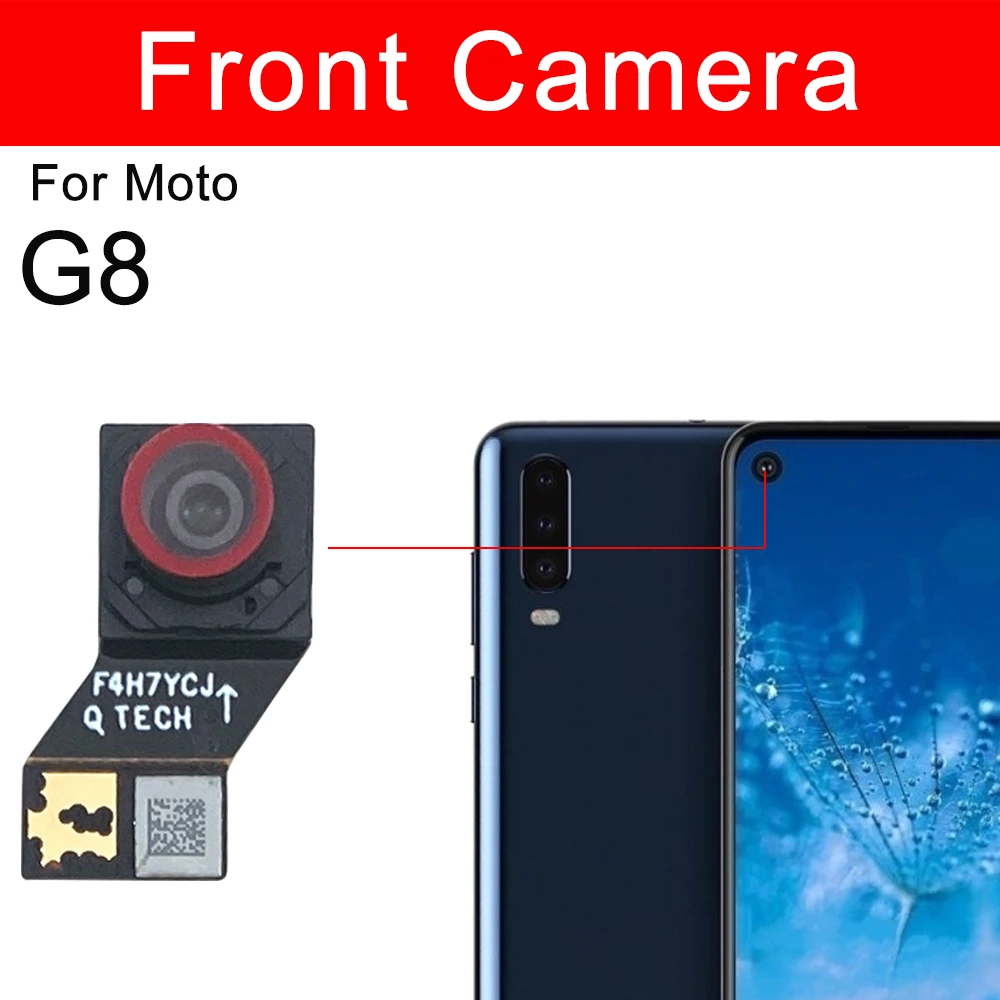 Rear Front Facing Main Camera For Motorola Moto G6 G7 G8 G9 Play G7 Plus G9 Power Small Back Camera Module Reaplacement Parts