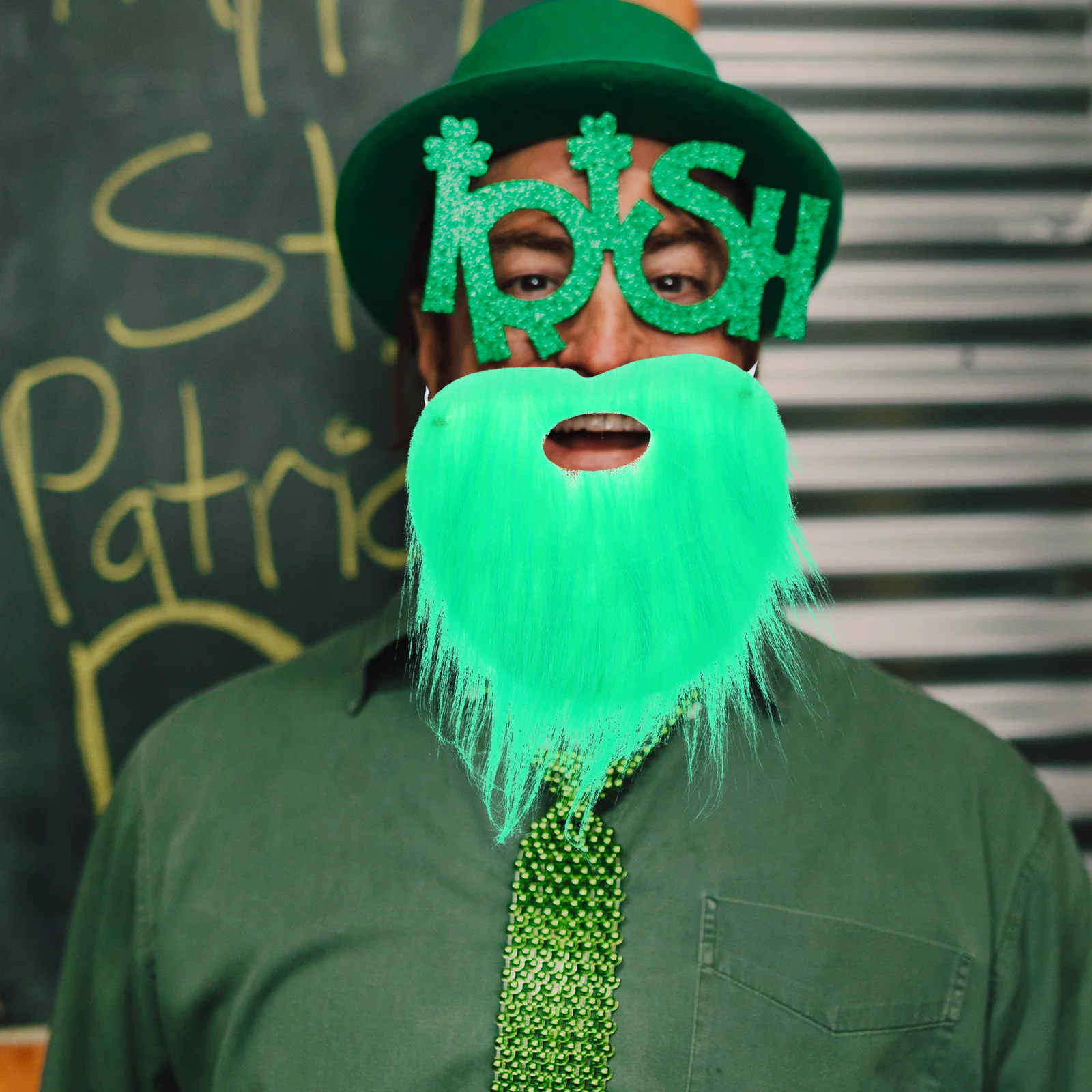 

2 Pcs Decoration Ornaments Fake St Patricks Day Beards Party Supply