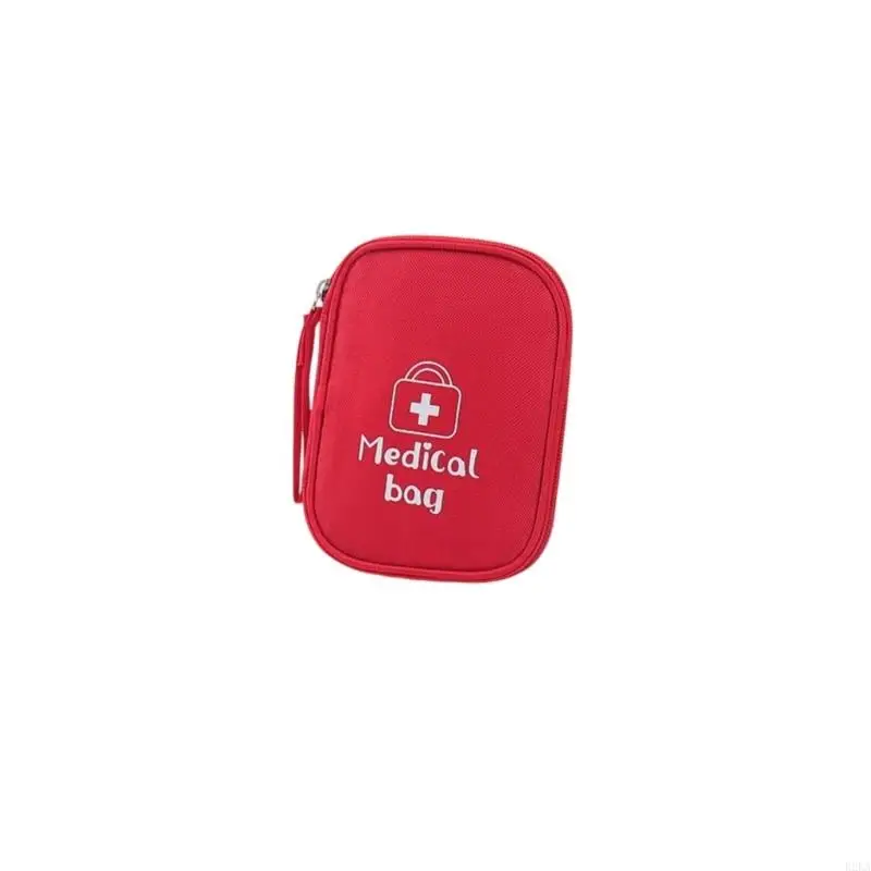 حقيبة إسعافات أولية مدمجة مقاومة للتمزق مع مساحات تخزين متعددة، تصميم مقاوم للماء للسلامة المنزلية في الهواء الطلق B2EA #4