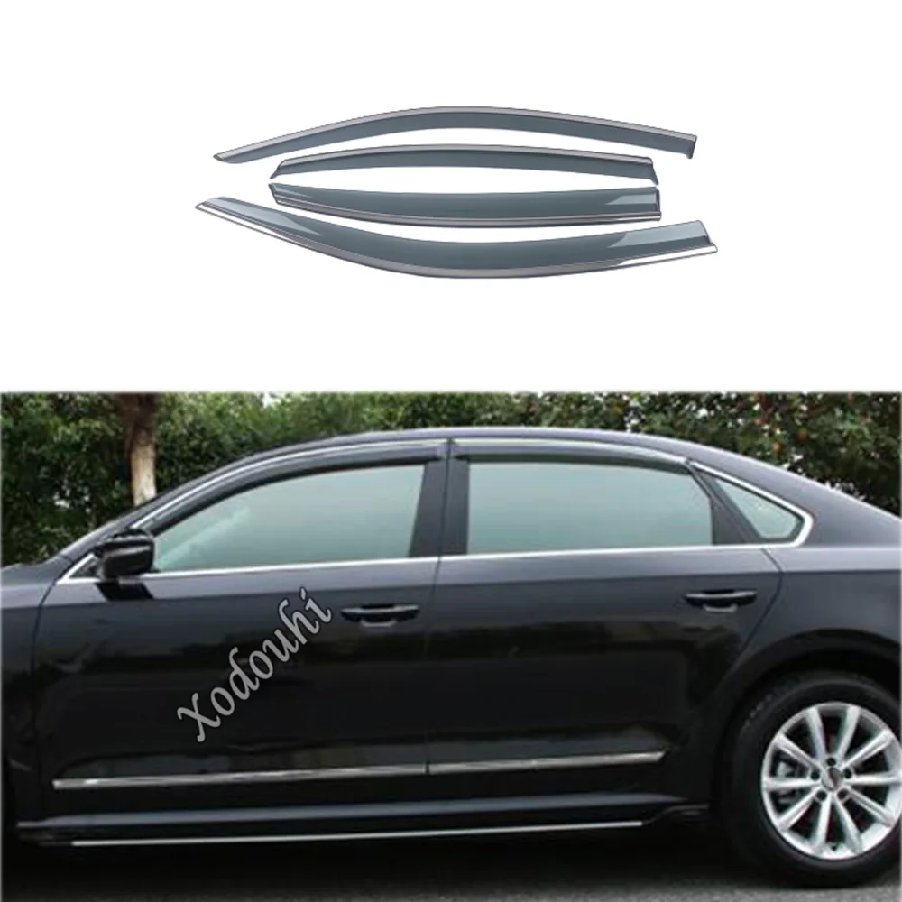

Window Visors Sun Shade Rain Guard Cover For Volkswagen VW Passat 2019 2020 2021 2022 2023 Side Deflectors Car Accessories 4Pcs