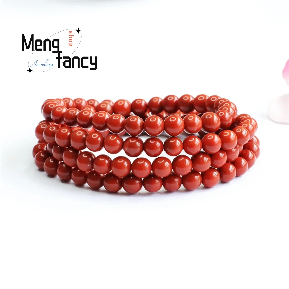 

Natural South Red Agate Full of Flesh Color 108 Buddhist Beads Multi-circle Bracelet Necklace Men Women Charm Fashion Fine Gift