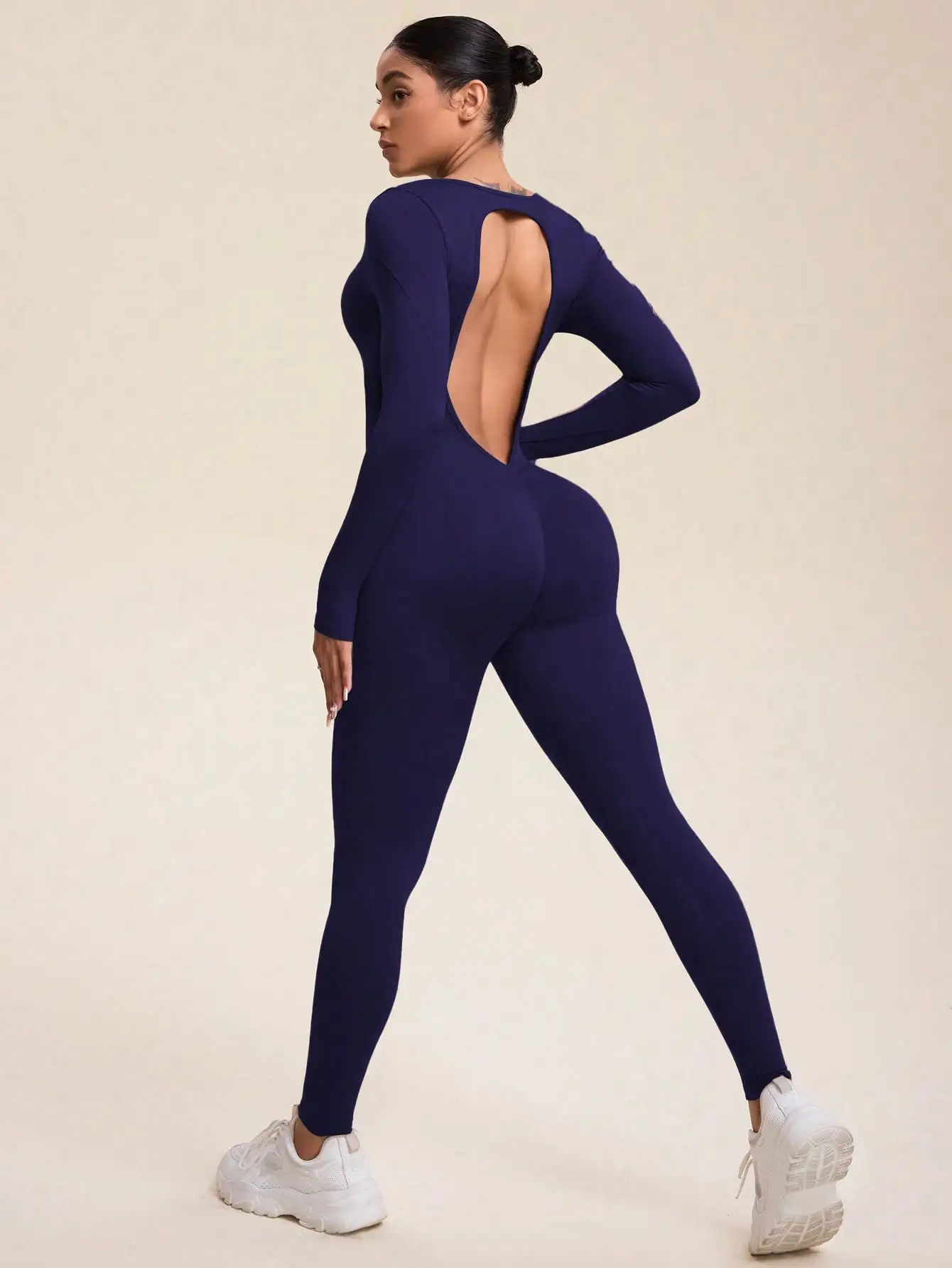 Women's Yoga Jumpsuit Elle Ribbed — Seamless