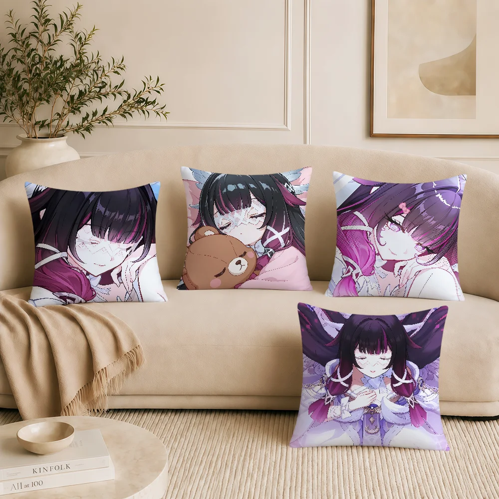 Columbina Genshin Impact Cute Cushion Cover Soft Pillowcase Double Sided Sofa Home Living Room Decor Bed Hogar Pillowcover Gift