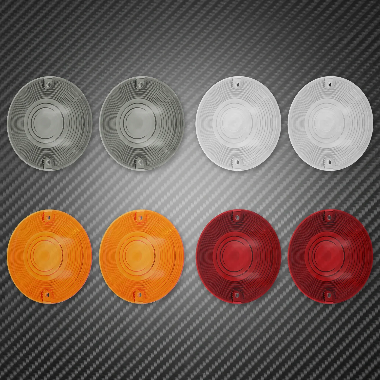 Cubierta de lente de luz de señal de giro ahumado/transparente/naranja/rojo para motocicleta, 2 piezas/4 piezas para Harley Touring Road Electra