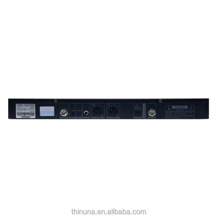 Thinuna UR-200 المهنية 2 قناة UHF نظام لاسلكي مجموعة ميكروفون مع يده / التلبيب / سماعة ميكروفون لاسلكي