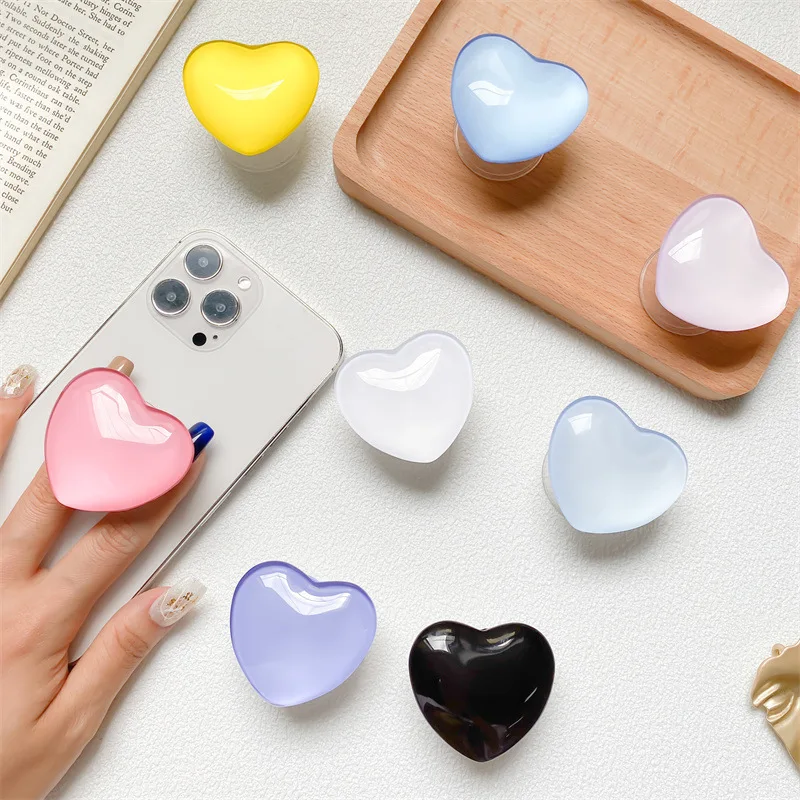 Koreanische 3d Glasmalerei Kristall kugel Telefon halter Herz einziehbare Finger griff Token Ständer für iPhone Samsung Universal Bracket – Detail 9