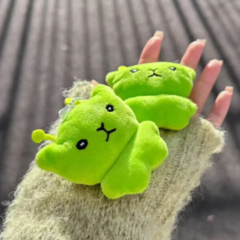 Süße Alien Katze Plüsch Anhänger Super weiche Plüschpuppen Schlüsselanhänger Kawaii Mini Spielzeug Rucksack Anhänger schöne Tasche Dekor Weihnachtsgeschenk – Detail 7
