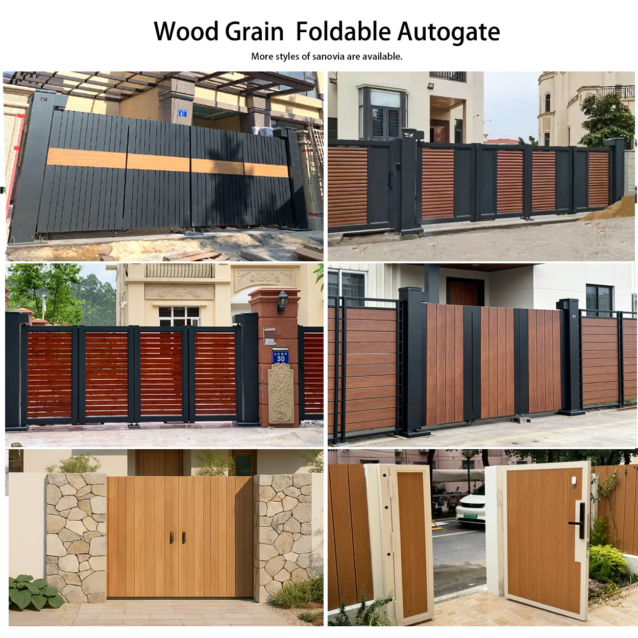 Durable  Electric Telescopic Aluminum Alloy Gate for Courtyards Gardens Sliding Privacy Gates Driveway GateCustomizable