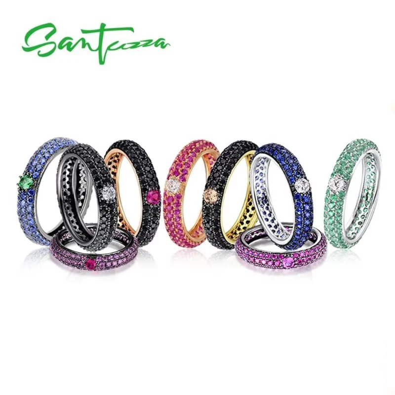 

Кольцо женское из серебра 925 пробы с камнями разных цветов