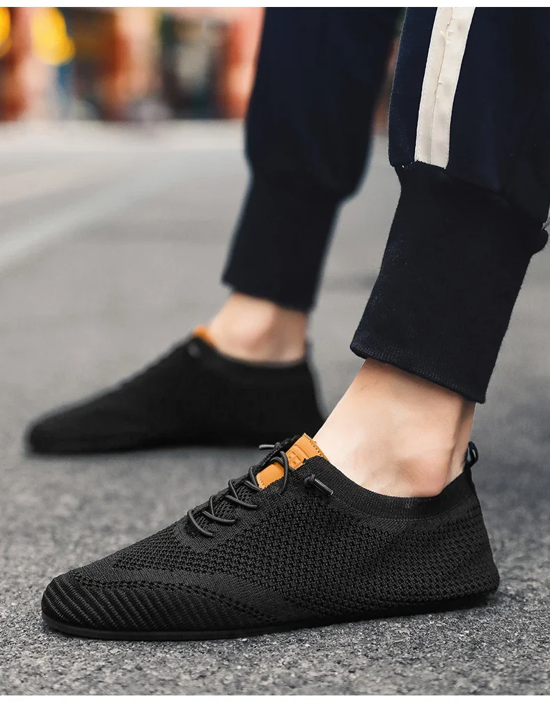 YRZL Herren-Sommer-Mesh-Slipper mit dünnem Boden, neuer Stil, atmungsaktiv, rutschfest, lässig, Wanderschuhe, leichte Fahrschuhe für Herren – Detail 12