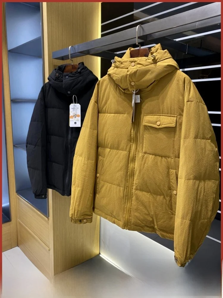 

Heavyweight aphene Heating Thiened Warm Du down Jaet Men's Outerwear High Loosen 90% down Purple Label Japanese Sle