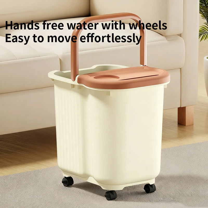 Knee High Deep-Soak Foot Bath Tub Household Winter Insulation Hand-held Massage Style Large Health Foot Wash Tub