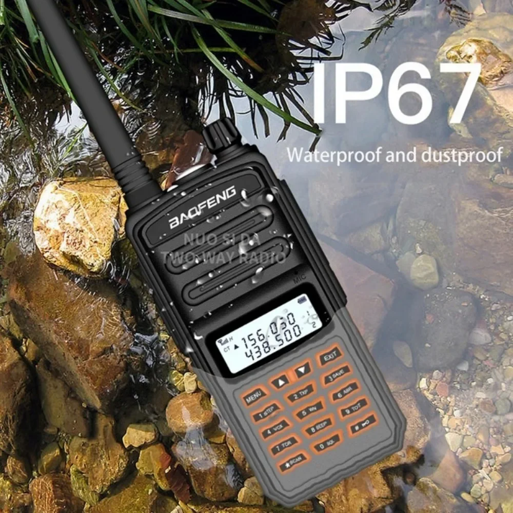 BaoFeng-walkie-talkie portátil de largo alcance, Radio bidireccional de largo alcance, 50 KM, VHF, UHF, resistente al agua ip67, S5 Plus