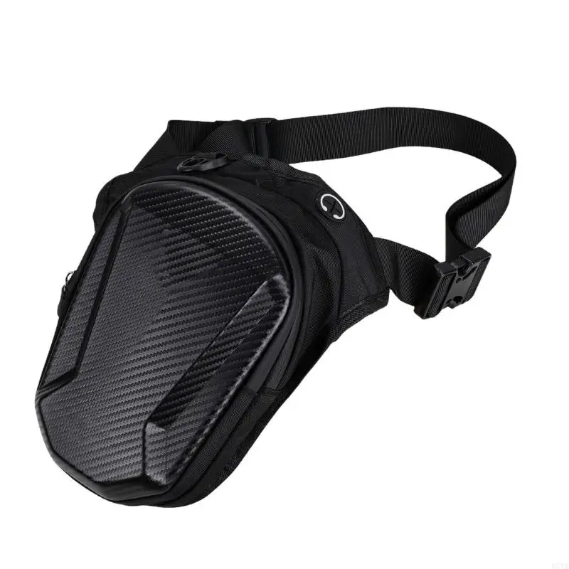 Motorcycle Leg Bag Woven Fabric Thigh with Structured Shell and Side Carry D7YA