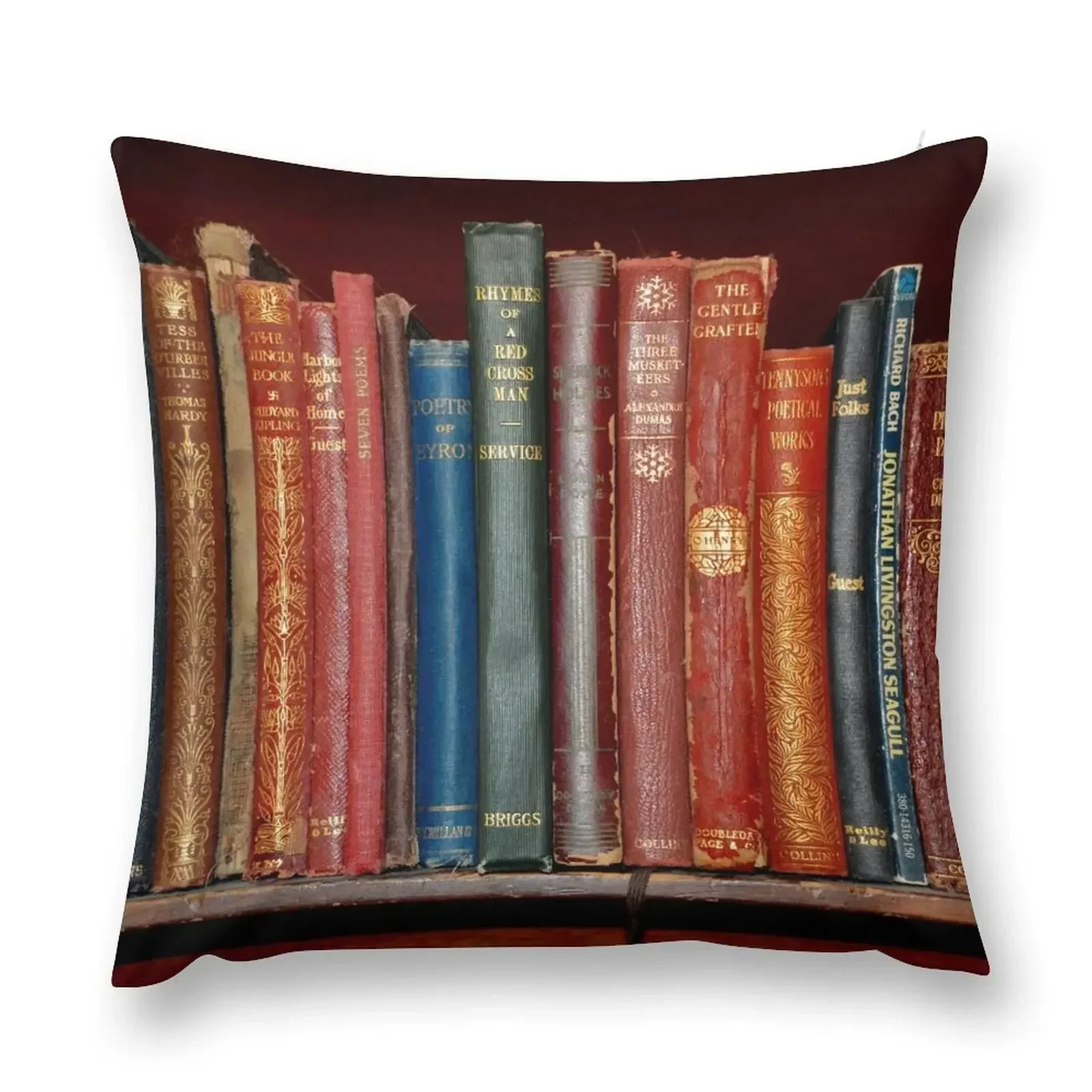 

Mini library ~ of Classic books Throw Pillow Throw Pillow Cushions Home Decor Christmas Covers For Cushions pillow