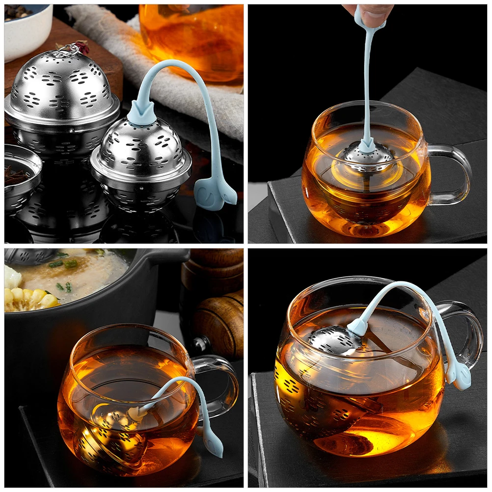 

1pc Reusable 304 Stainless Steel Tea Infuser Ball Spice Strainer for Soup Kitchen Loose Leaf Tea Filter seasoning spice filter