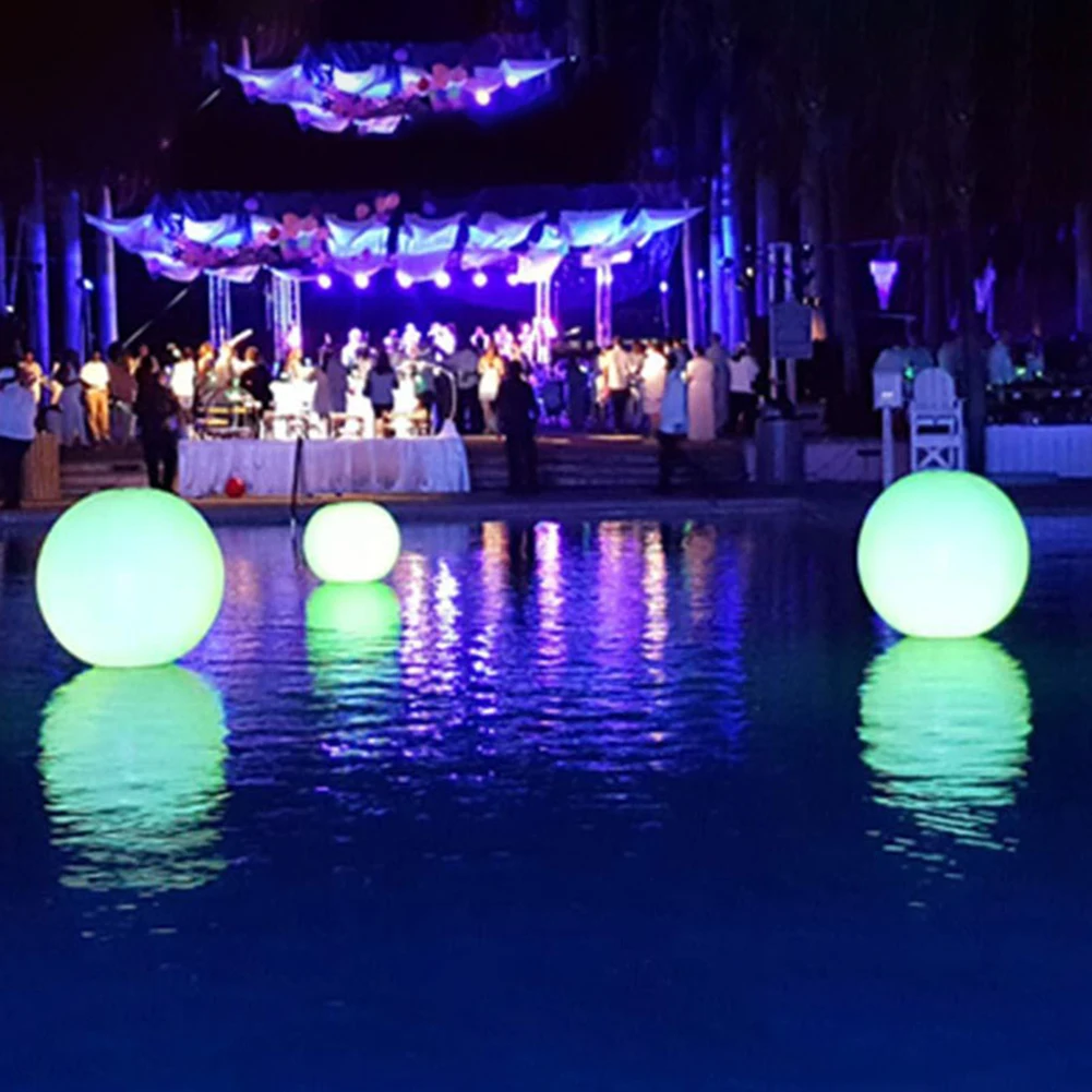 40cm praia inflada bola balões piscina brilhante natação jogo de água esporte bola de luz led